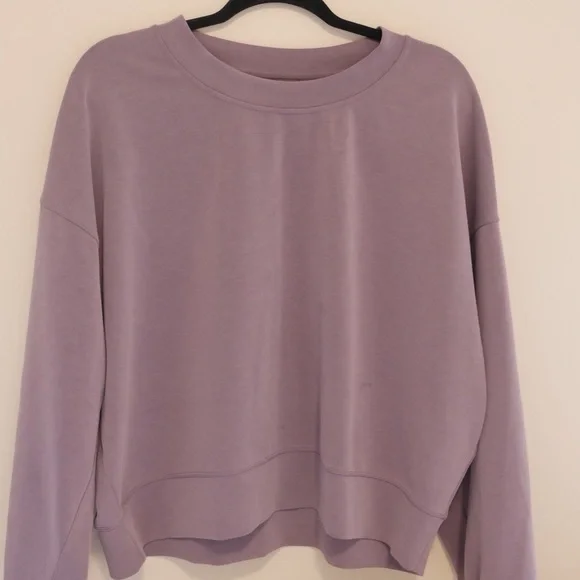 Lululemon Softstreme Perfectly Oversized Cropped Crew - Lavender - Picture 1 of 4